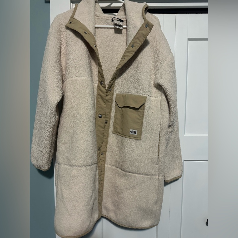The North Face Beige and Tan Fleece Jacket